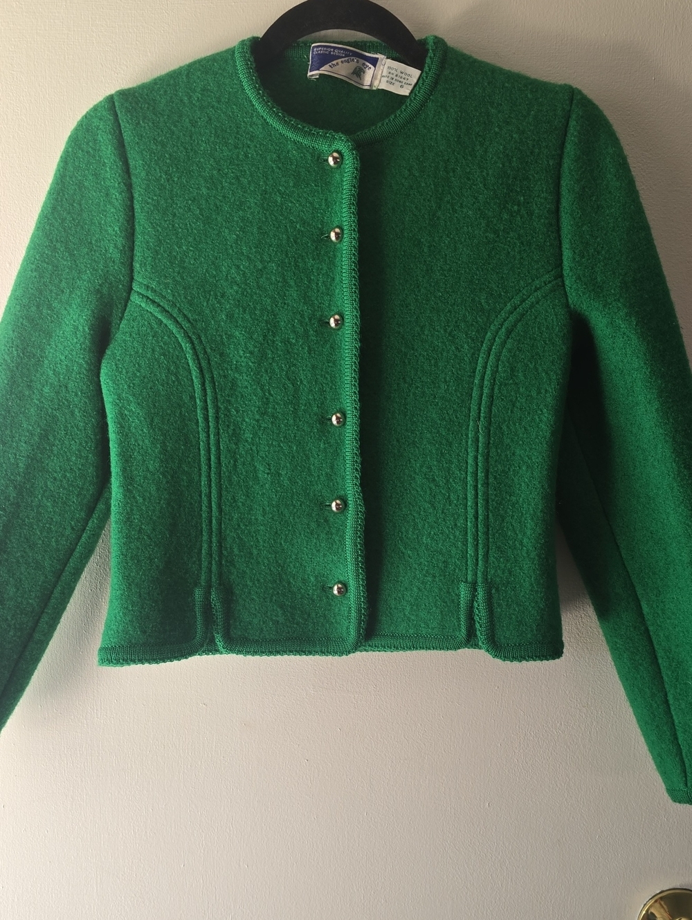 Vintage 1980's Boiled Wool Crop Jacket